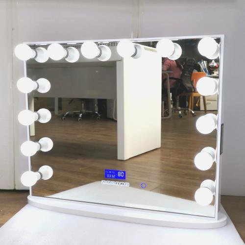 Frameless Led Lighted Hollywood Style Makeup Vanity Mirror With Wireless Speaker