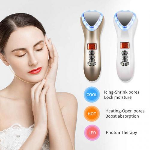 Deep Clean Photon Hot Cold Infusion Skin Care Device Tightening Facial Massager Machine