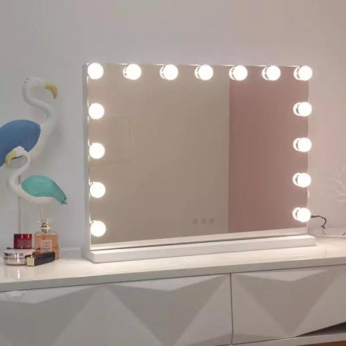 Lighted Hollywood Vanity Mirror With 15 Dimmable Bulbs